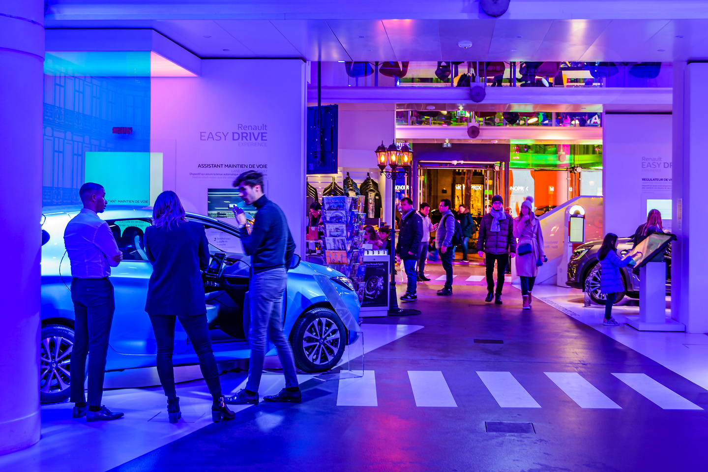 Car exhibited at showroom, paris, france